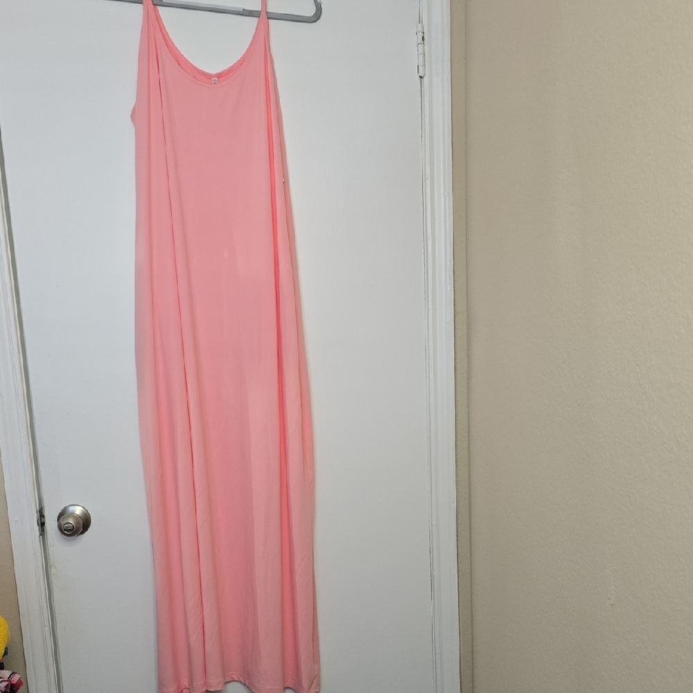 Chic Coral Maxi Dress